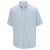 Edwards Men's Blue Stripe Short Sleeve Oxford Shirt