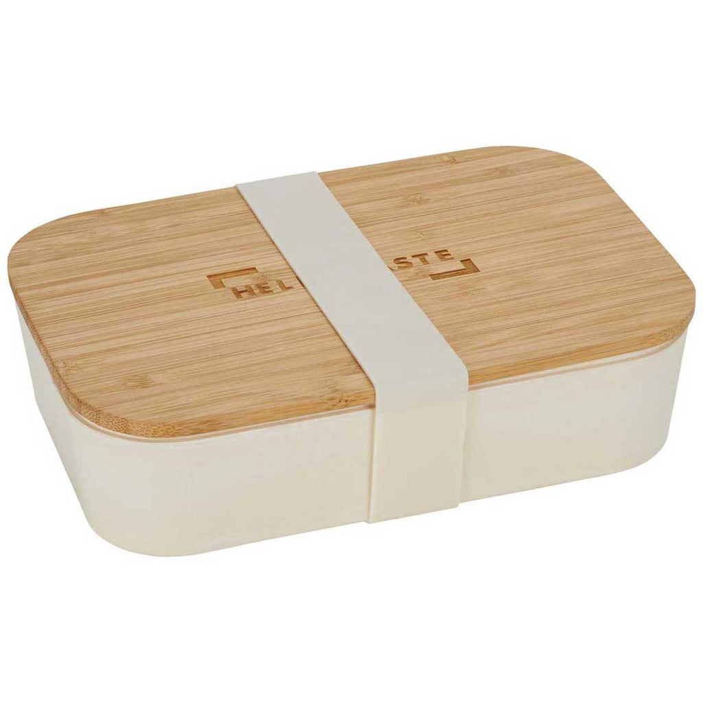 Leed's Beige Bamboo Fiber Lunch Box with Cutting Board Lid