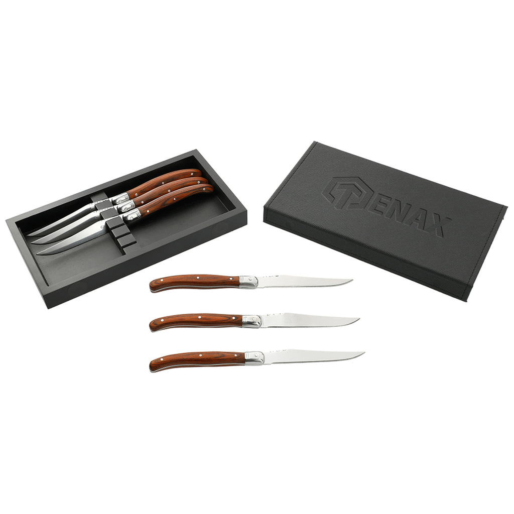 Leeds Black Modena 6-Piece Steak Knife Set