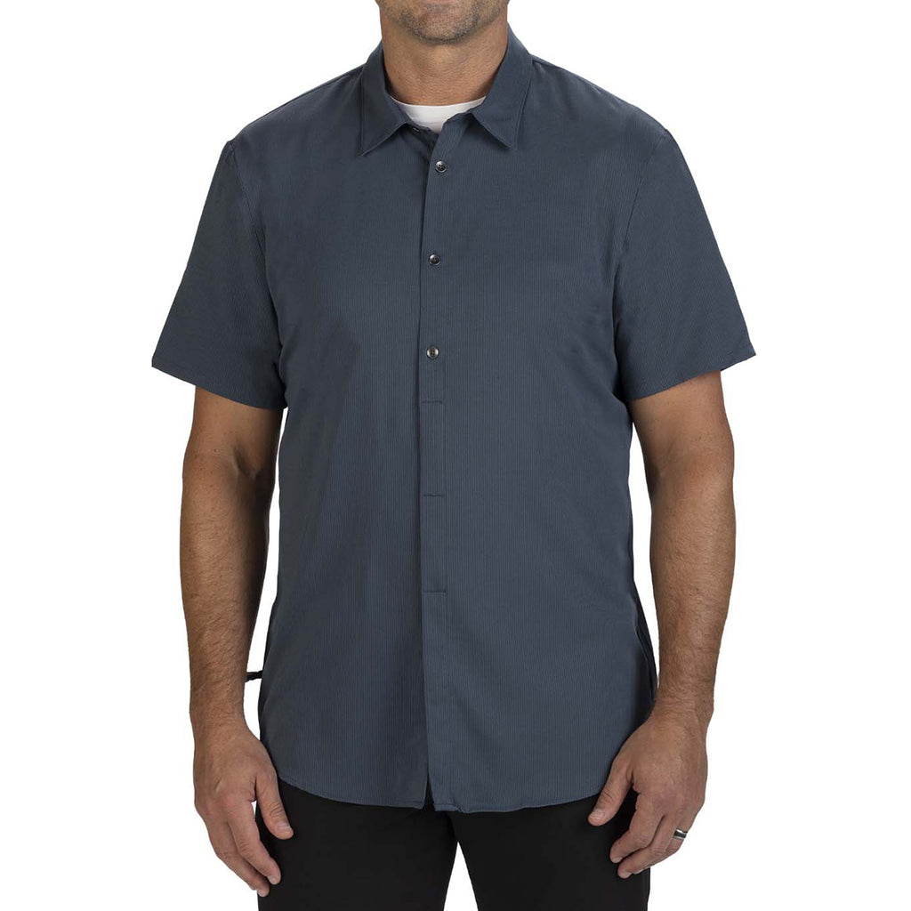 Edwards Men's Blue Graphite Bengal Ultra-Stretch Camp Shirt