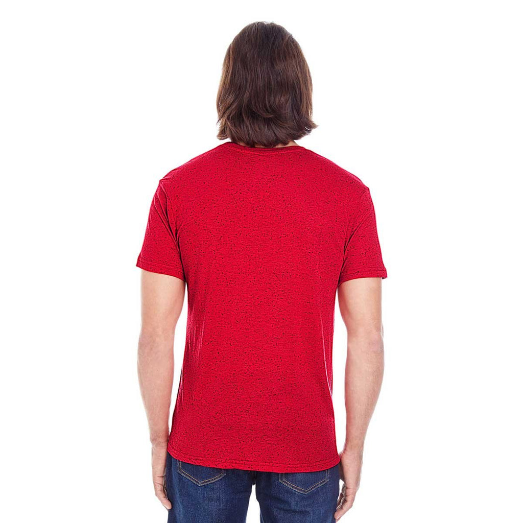 Threadfast Apparel Men's Red Fleck Triblend Short-Sleeve T-Shirt