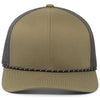 Pacific Headwear Moss Green/Light Charcoal/Moss Green Trucker Snapback Braid Cap