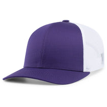 Pacific Headwear Purple/White/Purple Snapback Trucker Mesh Cap