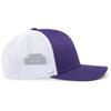 Pacific Headwear Purple/White/Purple Snapback Trucker Mesh Cap