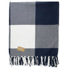 Field & Co. Navy 100% Organic Cotton Check Throw Blanket