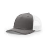 Richardson Charcoal/White Mesh Back Five Panel Trucker Hat