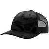 Richardson Sable Duck Camo/Black Printed Five Panel Trucker Hat