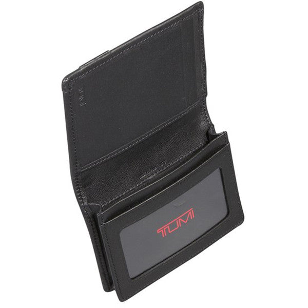 TUMI Black Delta Gusseted Card Case ID with TUMI ID Lock