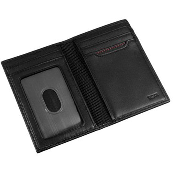 TUMI Black Delta Multi-Window Card Case with TUMI Lock