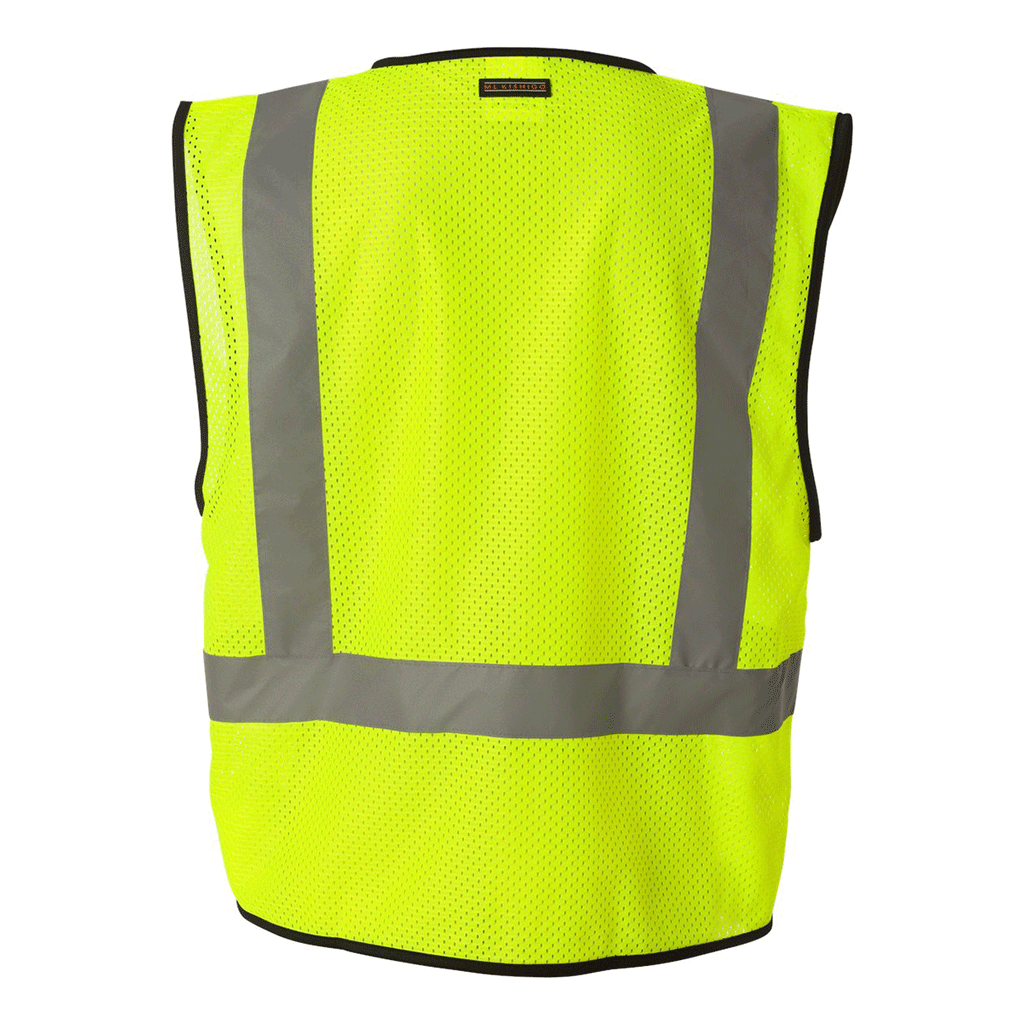 ML Kishigo Men's Lime Economy Mesh 1-Pocket Vest