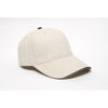 Pacific Headwear Khaki/Black Velcro Adjustable Brushed Twill Cap With Sandwich Visor