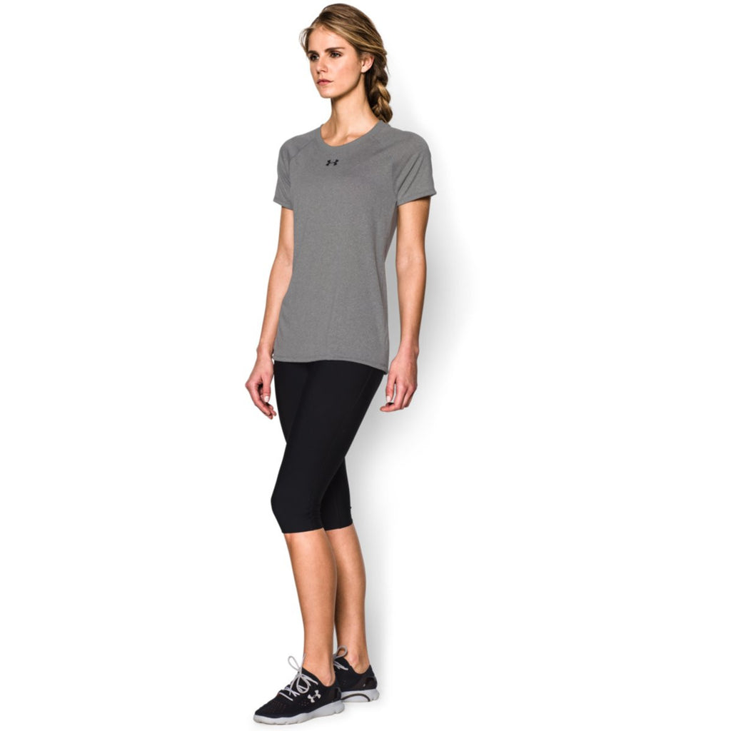 Under Armour Women's Grey Heather S/S Locker Tee