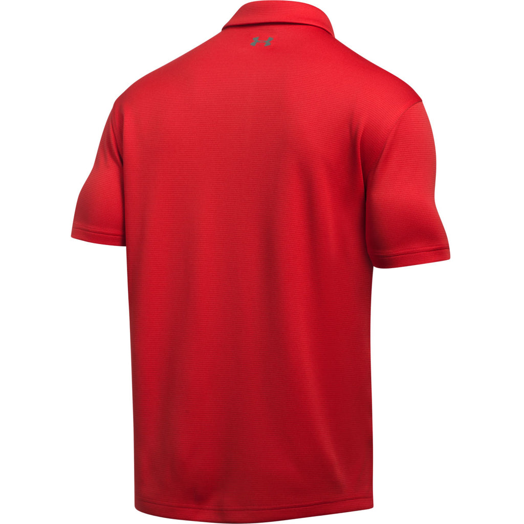 Under Armour Men's Red/Graphite/Graphite Tech Polo