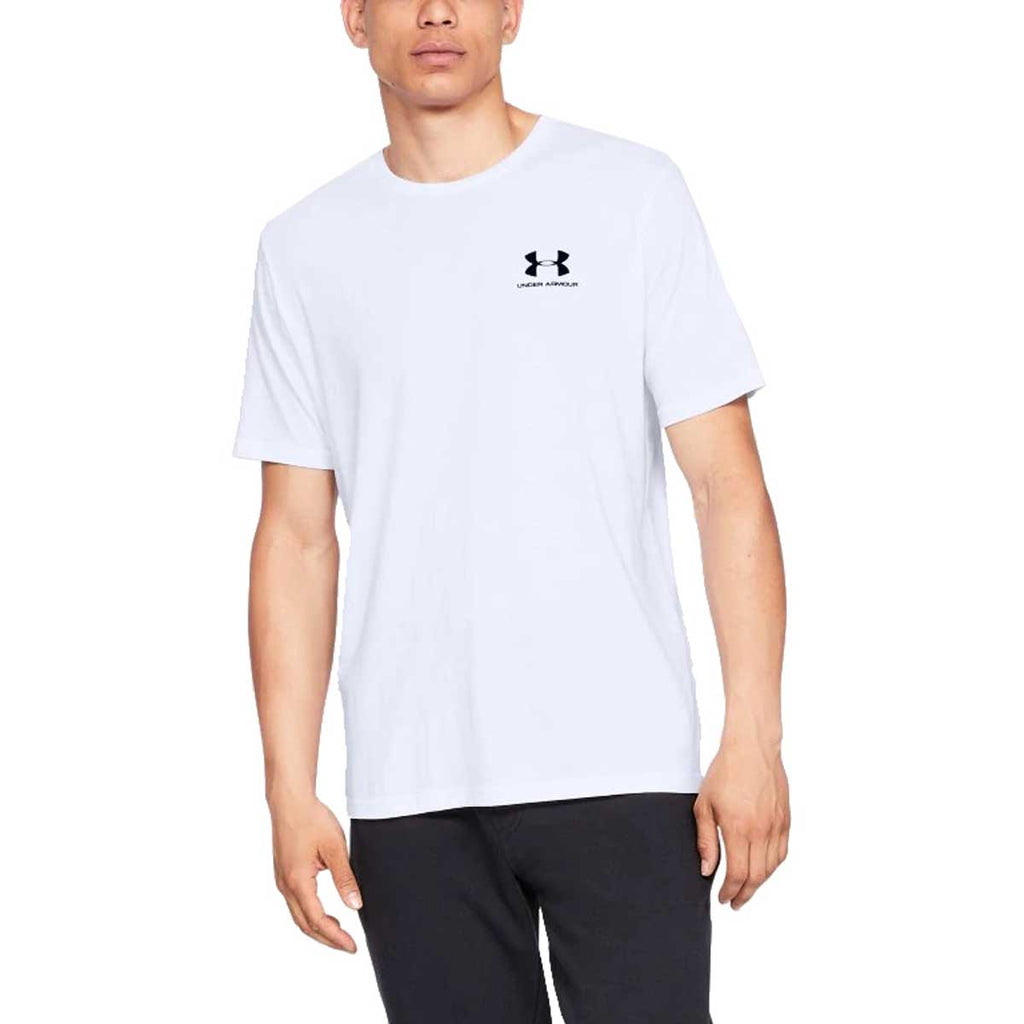 Under Armour Men's White Sportstyle Left Chest Short Sleeve