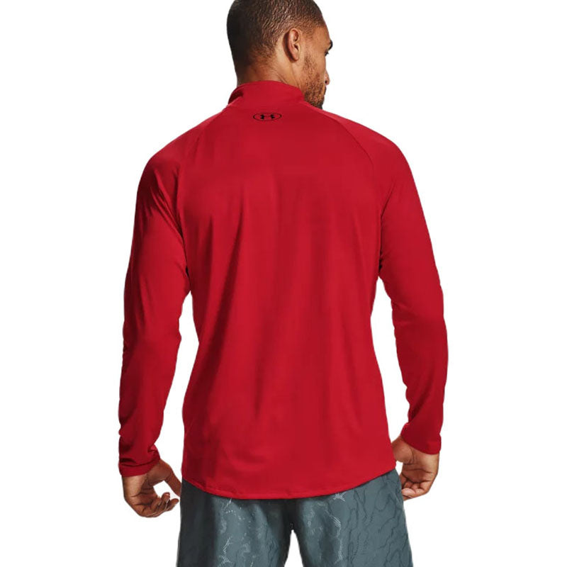 Under Armour Men's Red/Black Tech 2.0 Half Zip