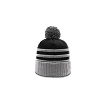 Richardson Black/Grey/White Pom Beanie with Cuff
