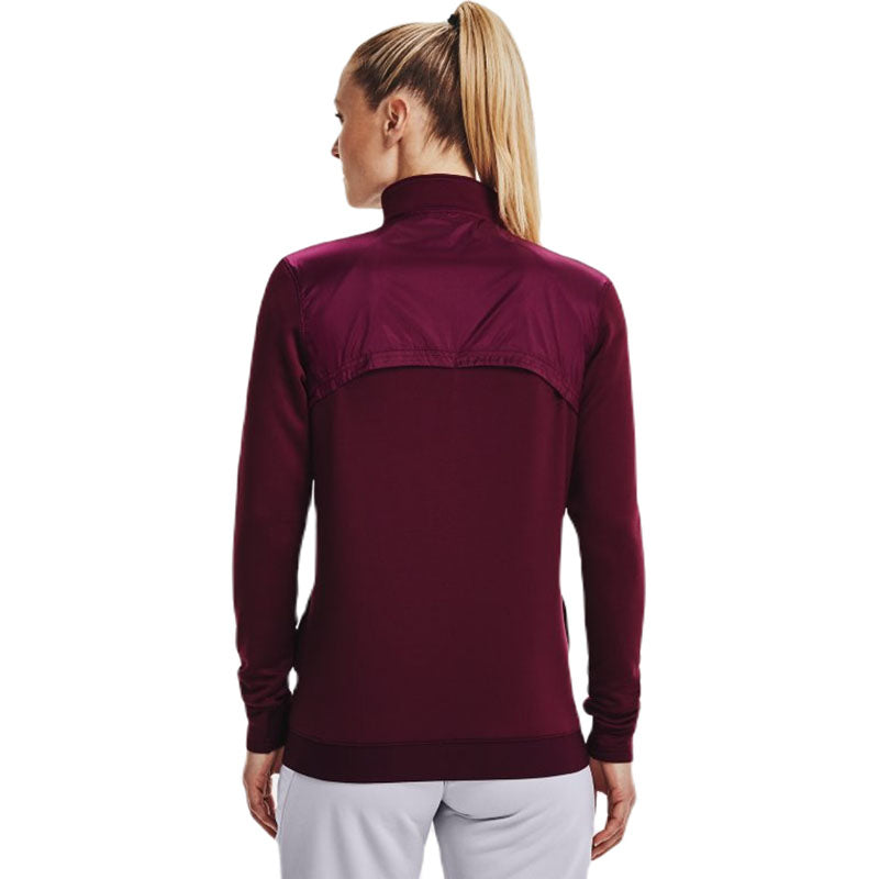 Under Armour Women's Maroon/White Command Warm-Up Full-Zip