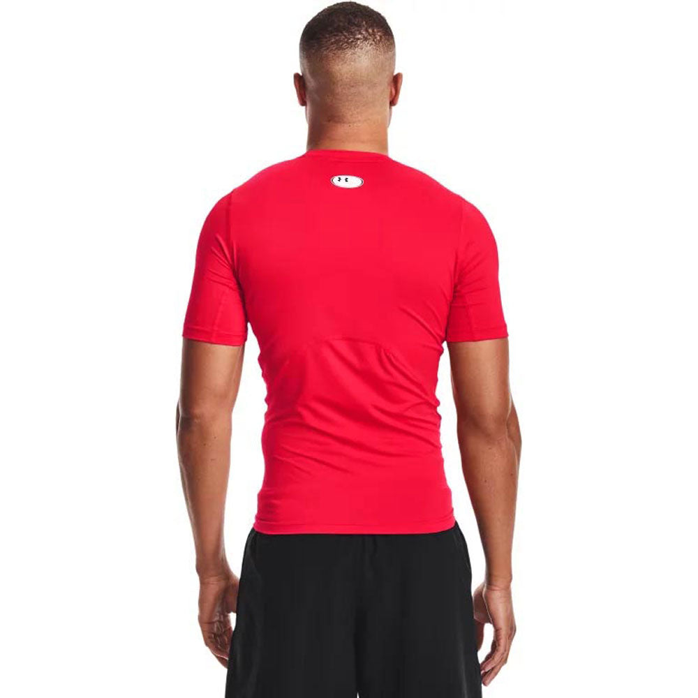 Under Armour Men's Red/White HeatGear Armour Short Sleeve Shirt