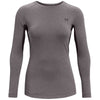 Under Armour Women's Charcoal Light Heather/Black Authentics Crew