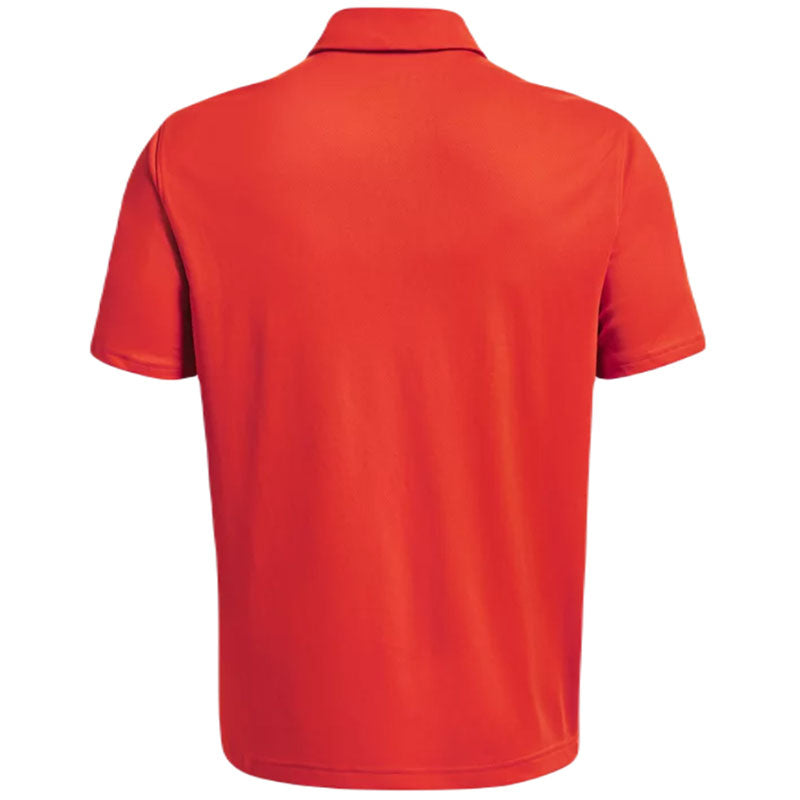 Under Armour Men's Dark Orange/White Tech Team Polo