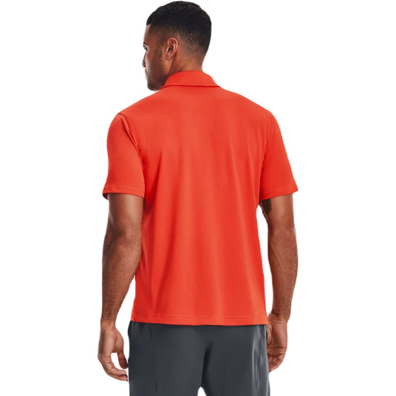 Under Armour Men's Dark Orange/White Tech Team Polo