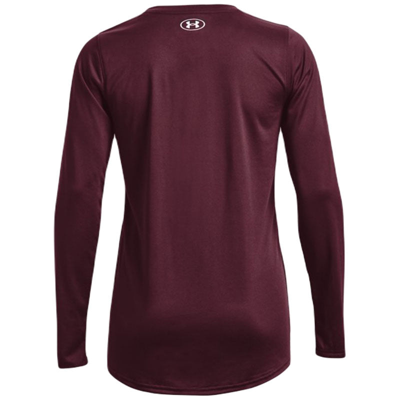 Under Armour Women's Maroon/White Team Tech Long Sleeve