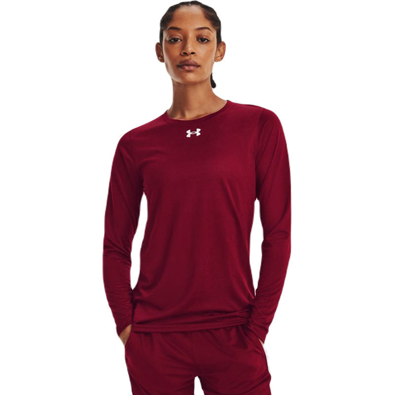 Under Armour Women's Cardinal/White Team Tech Long Sleeve