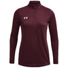 Under Armour Women's Maroon/White Team Tech 1/2 Zip