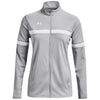 Under Armour Women's Mod Grey/White Team Knit Warm Up Full-Zip