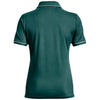 Under Armour Women's Coastal Teal/White Team Tipped Polo