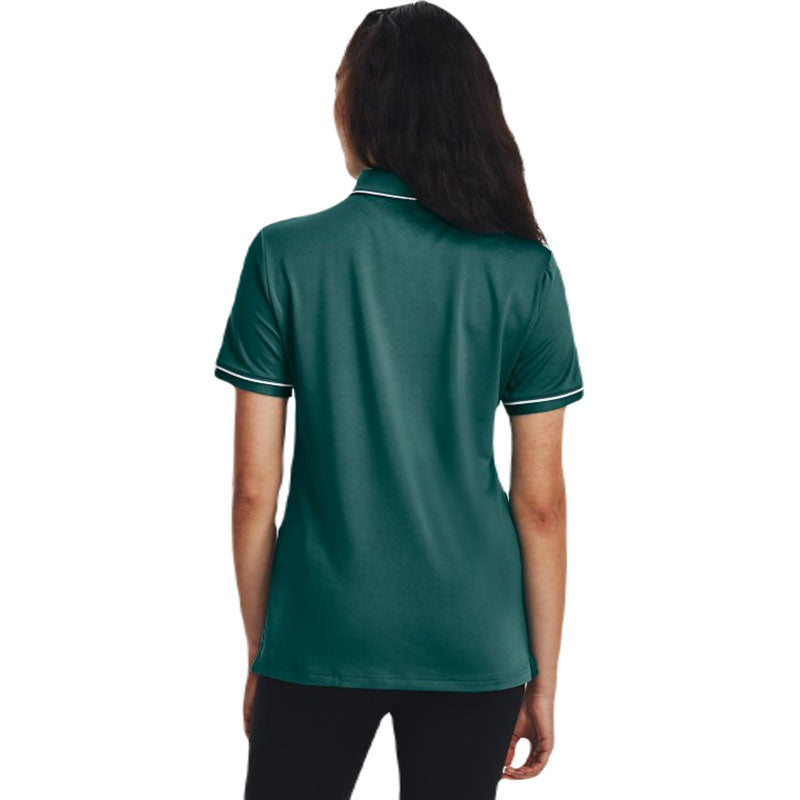 Under Armour Women's Coastal Teal/White Team Tipped Polo