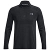 Under Armour Men's Black/Reflective Seamless Stride Quarter Zip