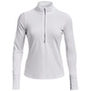 Under Armour Women's White/Reflective Qualifier Run Half Zip