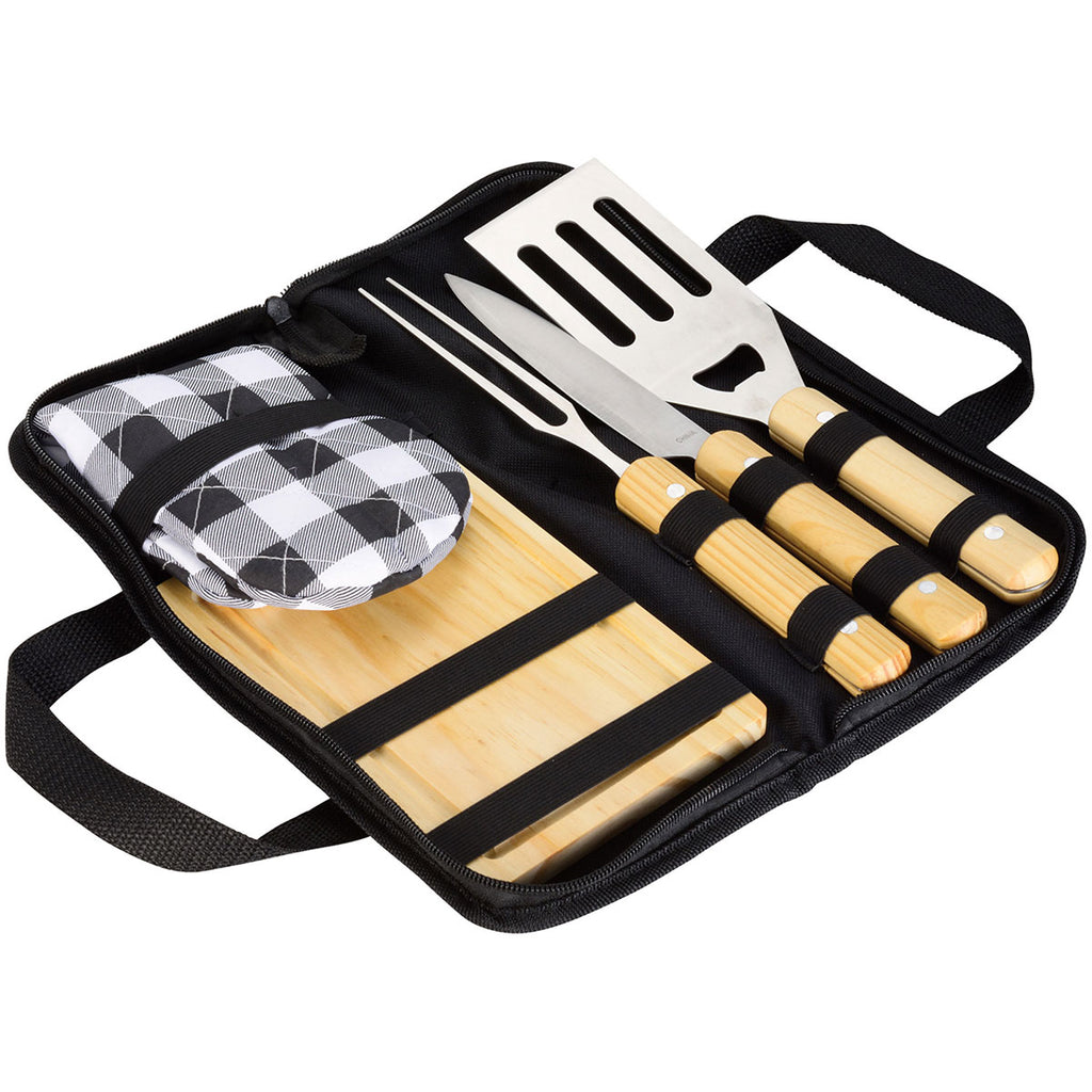 Leed's Black 5pc BBQ Set