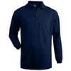 Edwards Men's Navy Blended Pique Long Sleeve Polo