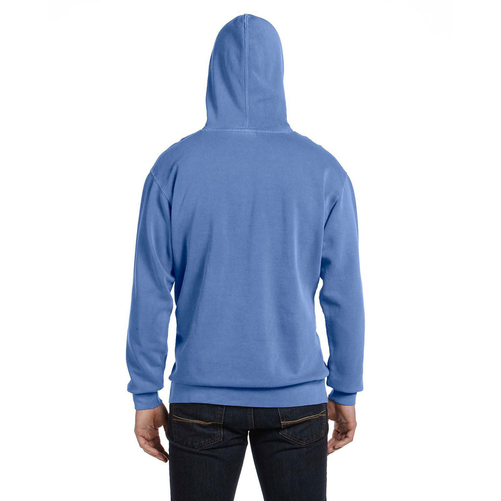 Comfort Colors Men's Flo Blue 9.5 oz. Hooded Sweatshirt