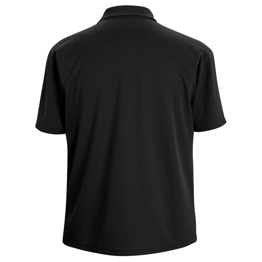 Edwards Men's Black Hi-Performance Mesh Short Sleeve Polo