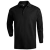 Edwards Men's Black Hi-Performance Mesh Long Sleeve Polo