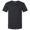 American Apparel Men's Black CVC Henley Tee