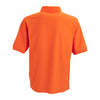 Vantage Men's Orange Soft-Blend Double-Tuck Pique Polo