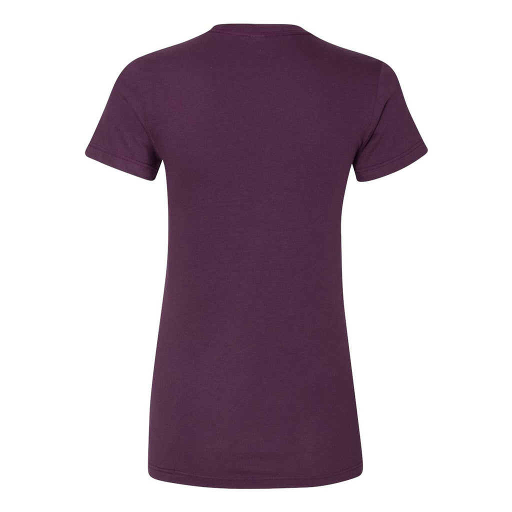 American Apparel Women's Eggplant Fine Jersey Short Sleeve T-Shirt