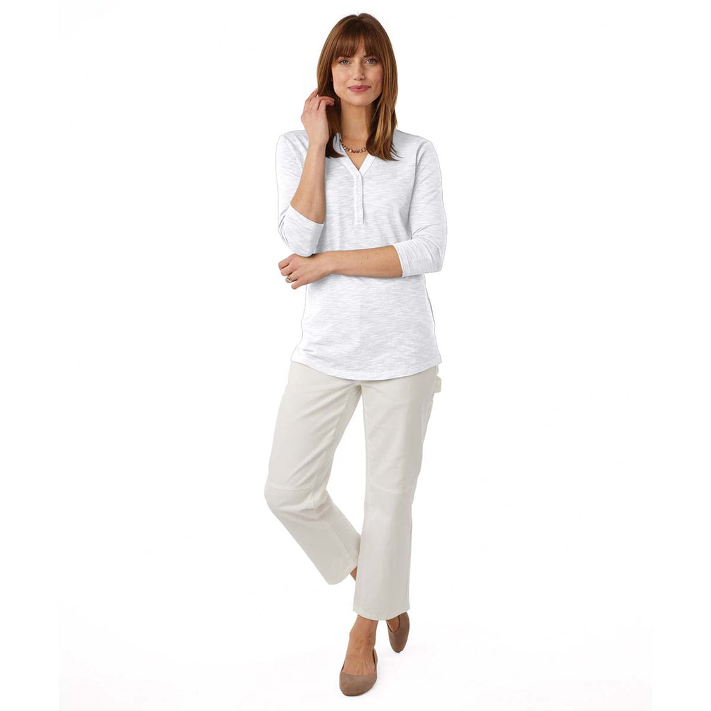 Charles River Women's White Freetown Henley