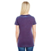 Threadfast Apparel Women's Berry Cross Dye Short-Sleeve V-Neck T-Shirt