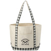 Leeds Black/Grey Buffalo Plaid 18oz Cotton Boat Tote