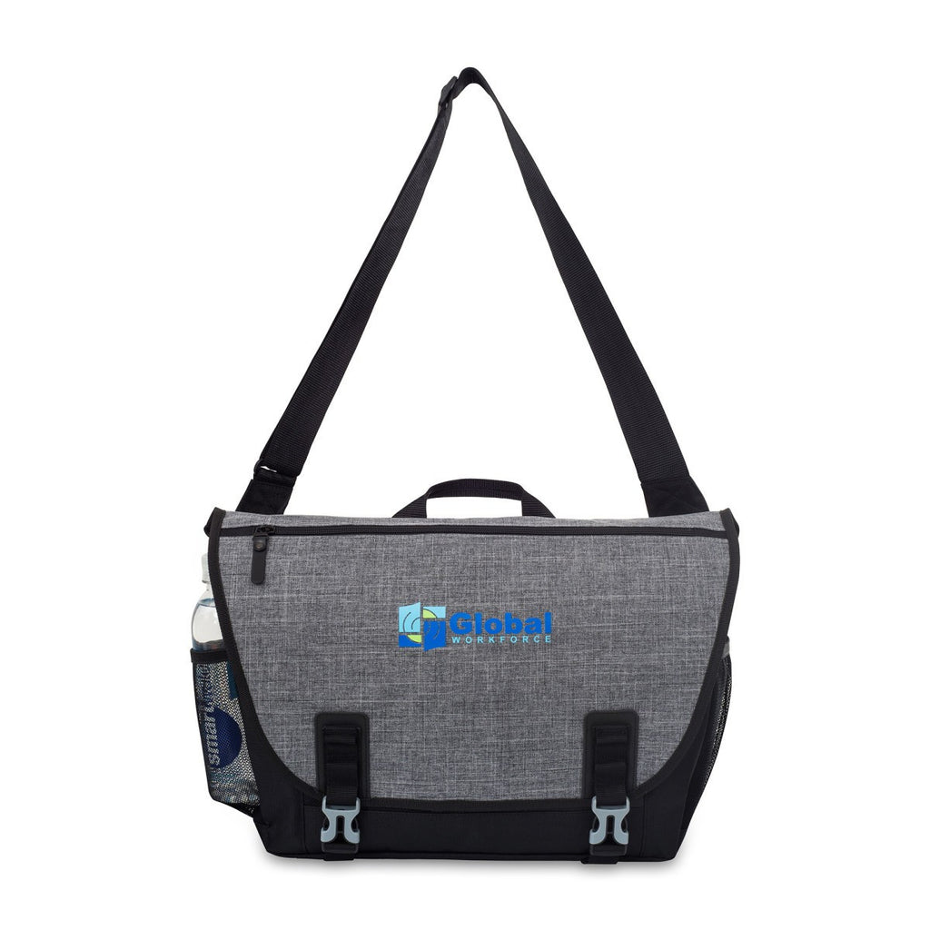 Gemline Black-Charcoal Heather Nova Computer Messenger Bag