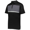 Holloway Men's Black/Carbon Prism Bold Polo