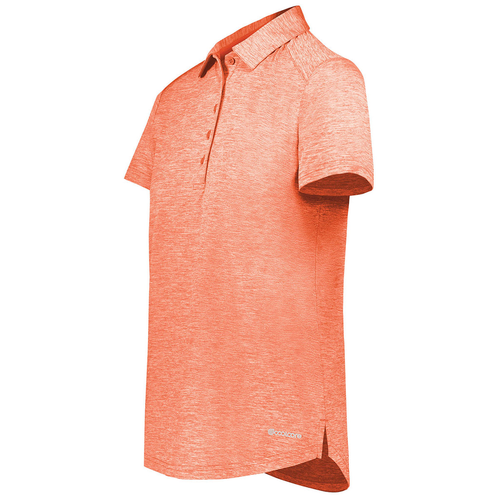 Holloway Women's Orange Heather Electrify Coolcore Polo