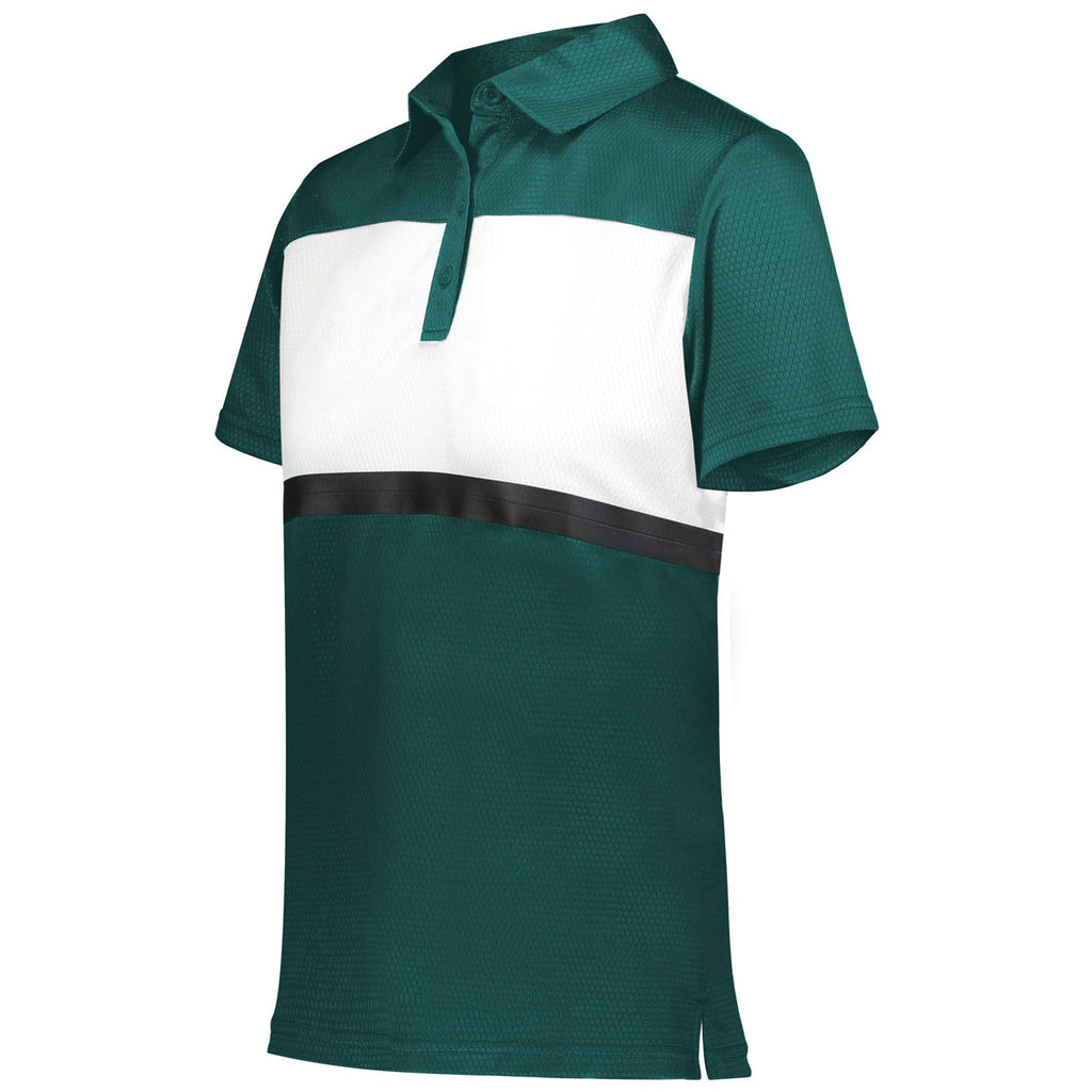 Holloway Women's Dark Green/White Prism Bold Polo