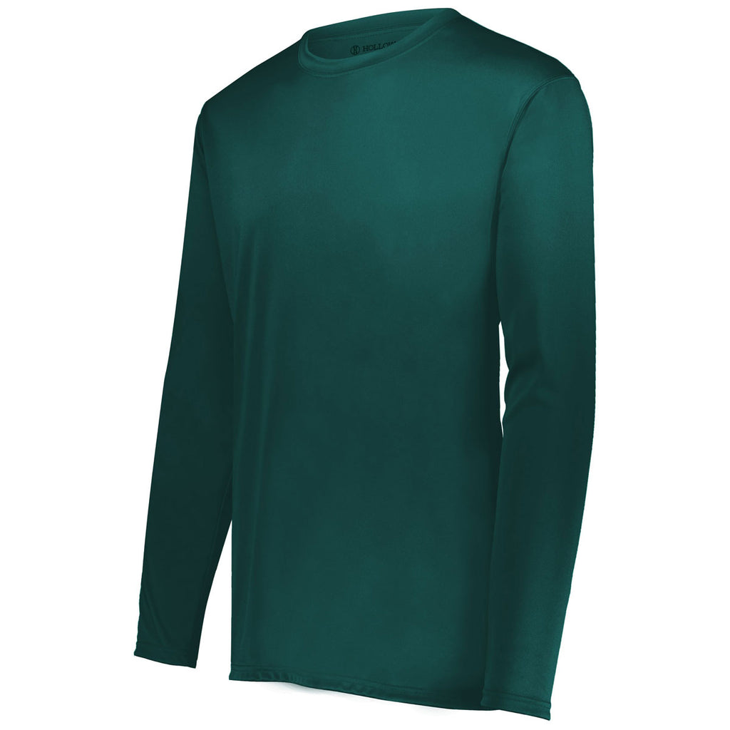 Holloway Men's Dark Green Momentum Long Sleeve Tee