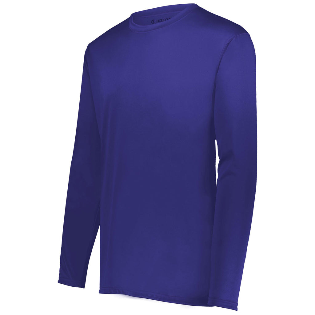 Holloway Men's Purple Momentum Long Sleeve Tee